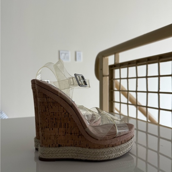 Transparent Platform Wedge Sandals - Picture 5 of 12